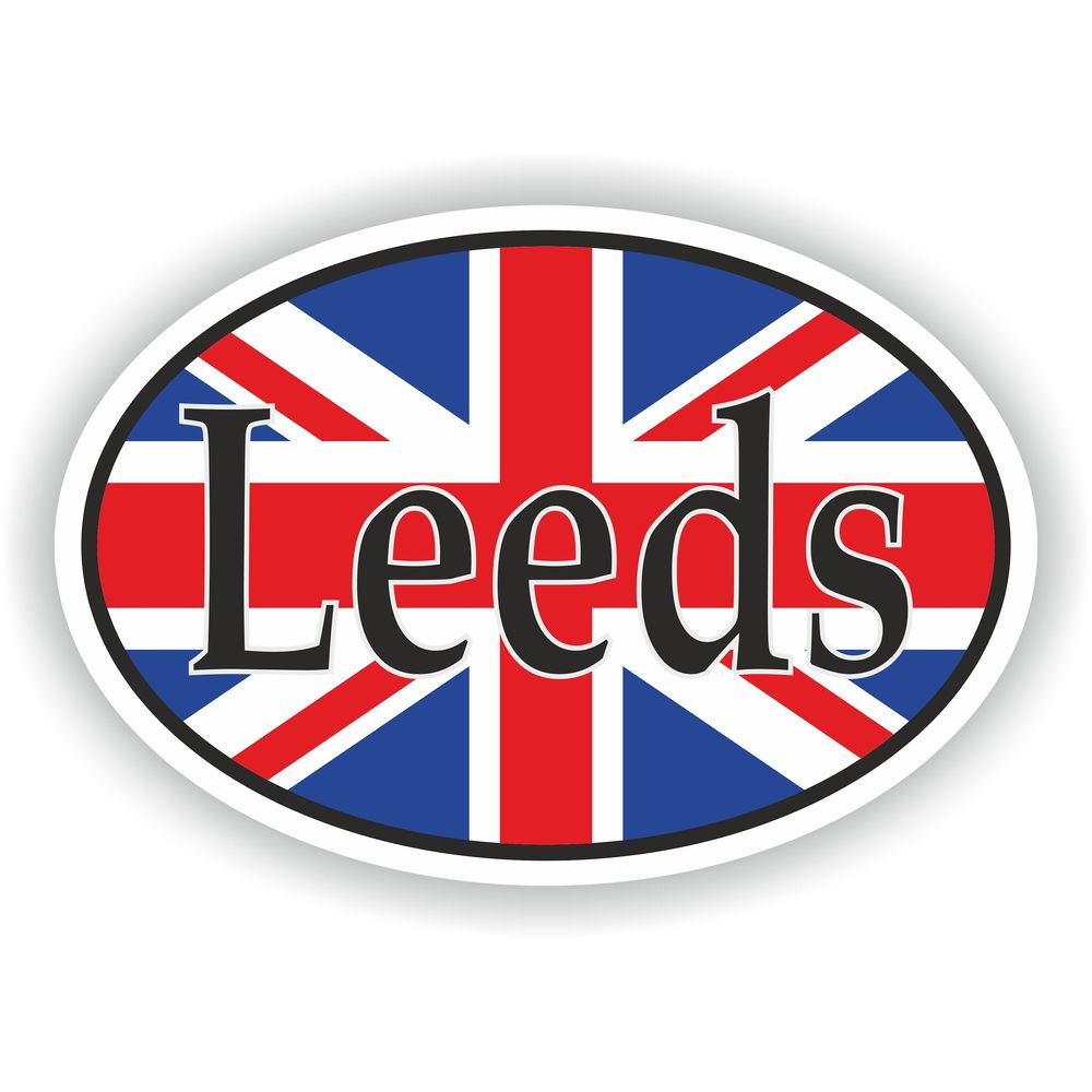 Leeds United Kingdom UK City Country Code Oval With Flag