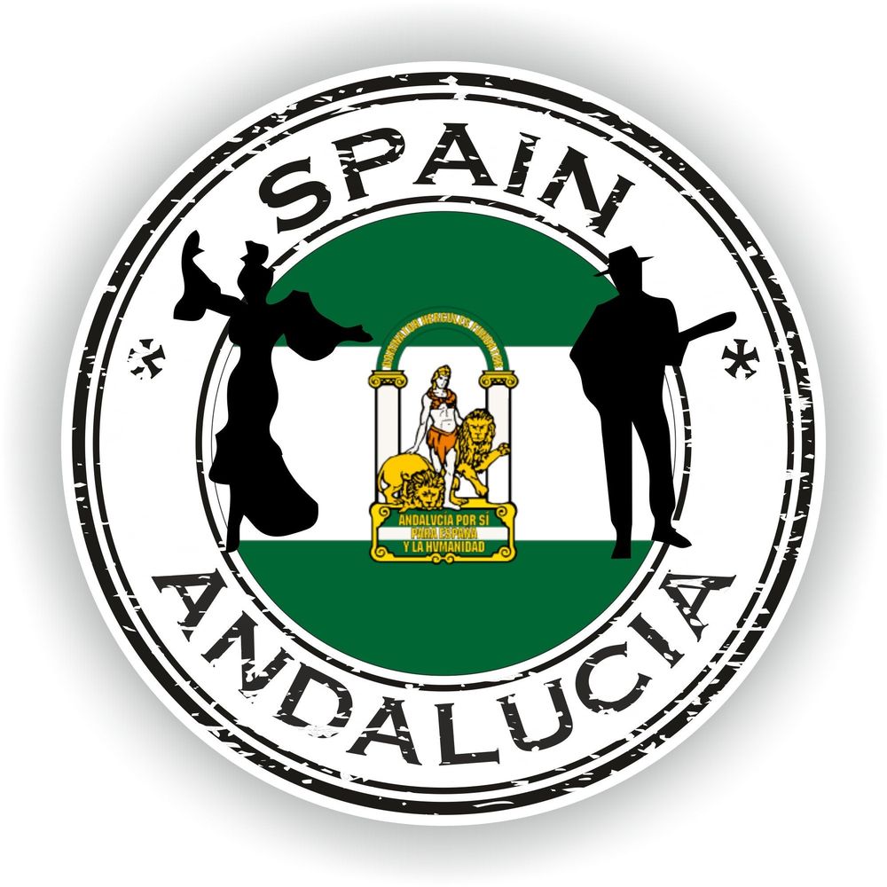 Spain Andalucia Seal Round Flag