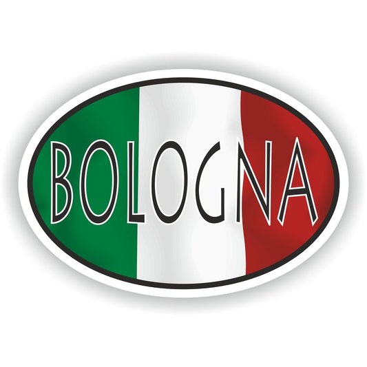 Bologna Italy Country Code Oval With Flag