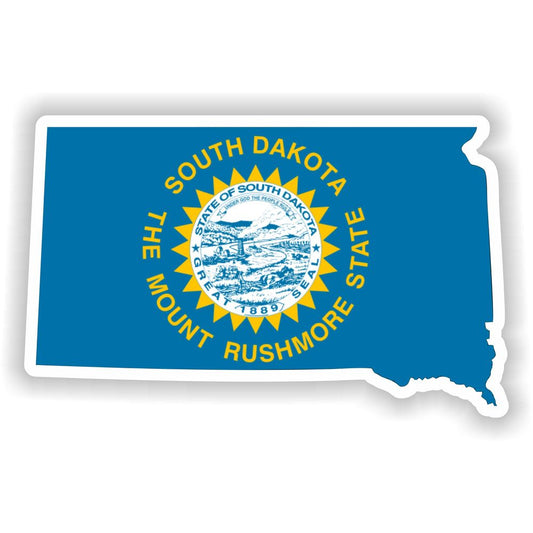 South Dakota Map Flag Silhouette