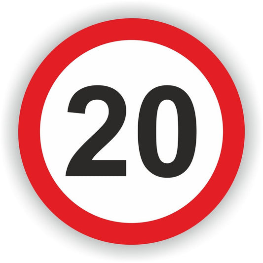 Speed Limit 20 Warning