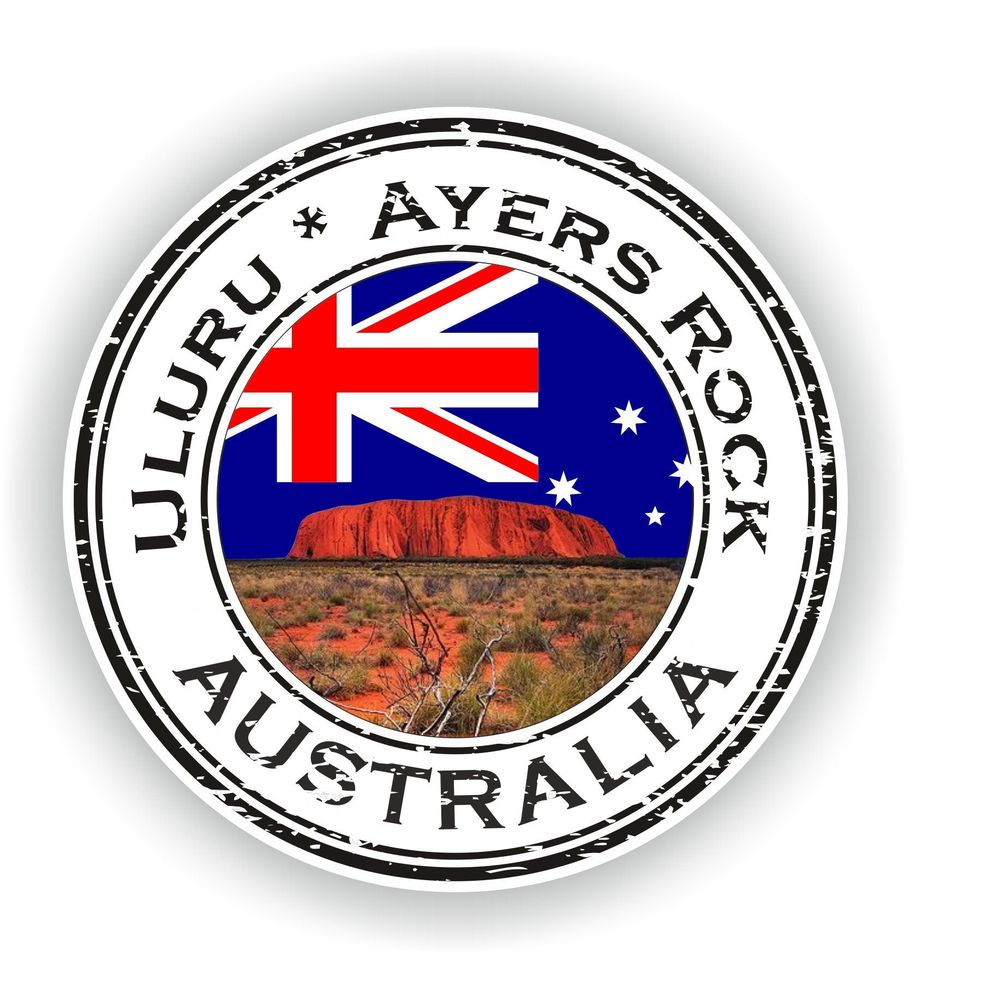 Uluru Ayers Rock Australia Seal Round Flag
