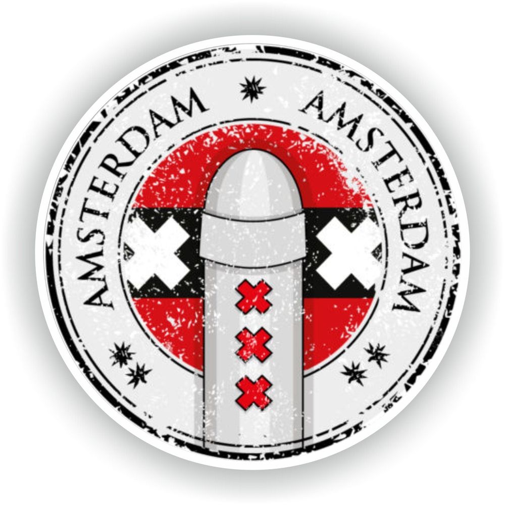 Amsterdam Netherlands Seal Round Flag