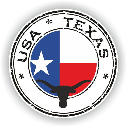 USA Texas #03 United States Seal Round Flag