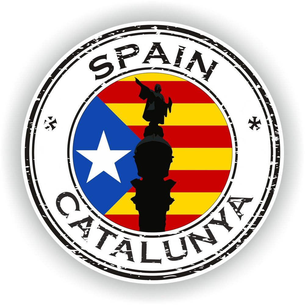 Spain Catalunya Seal Round Flag #02
