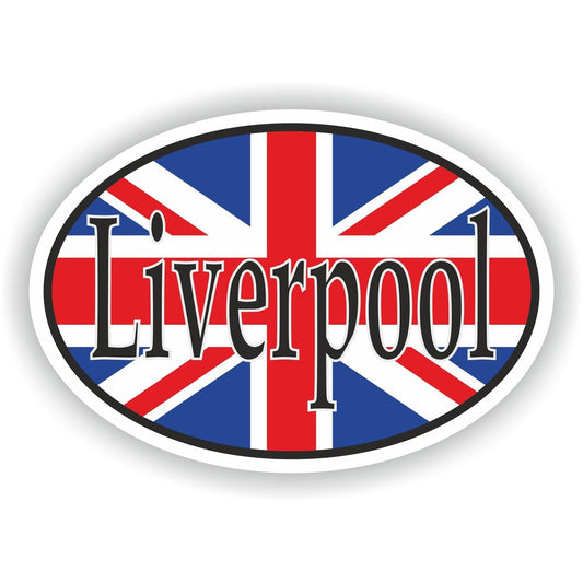 Liverpool United Kingdom UK City Country Code Oval With Flag