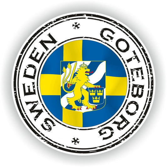 Sweden Goteborg Seal Round Flag