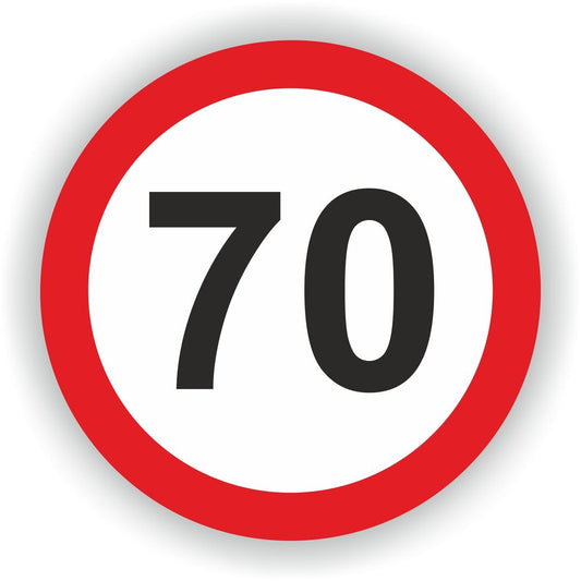 Speed Limit 70 Warning