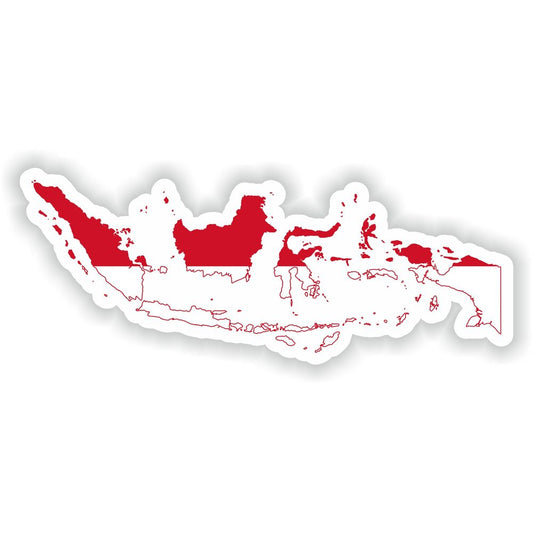 Indonesia Map Flag