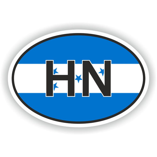 Honduras Country Code Oval With Flag