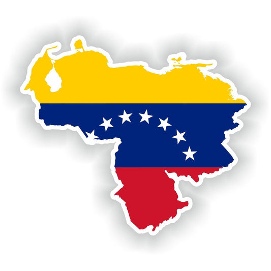 Venezuela Map Flag Silhouette