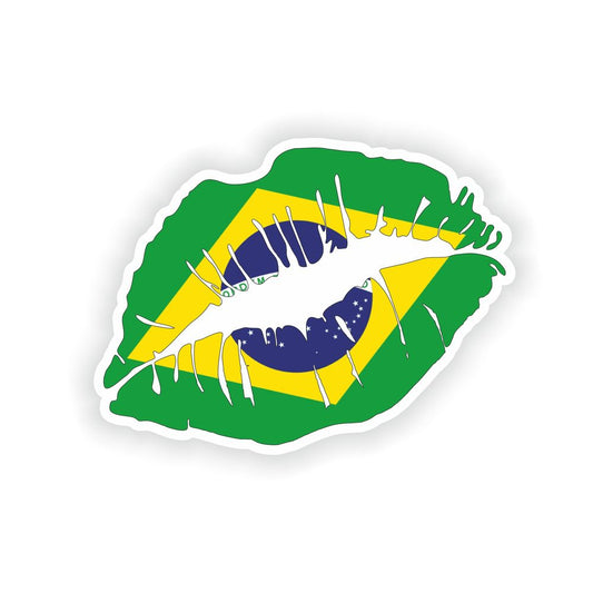Lips Brazil Flag