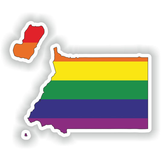 Equatorial Guinea Gay Rainbow Map Flag