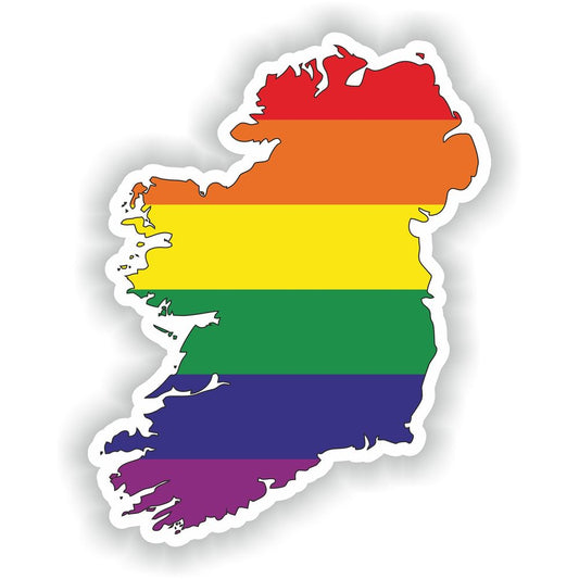 Ireland Gay Rainbow Map Flag