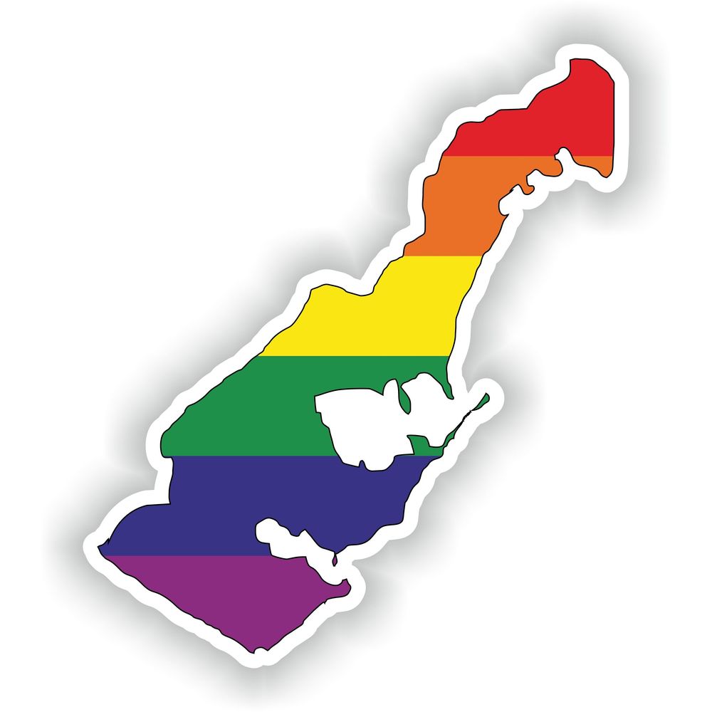 Monaco Gay Rainbow Map Flag