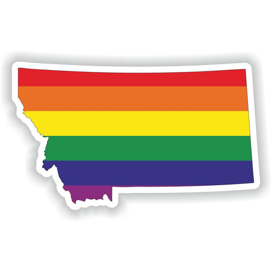 Montana Gay Rainbow Map Flag