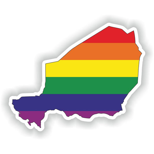 Niger Gay Rainbow Map Flag