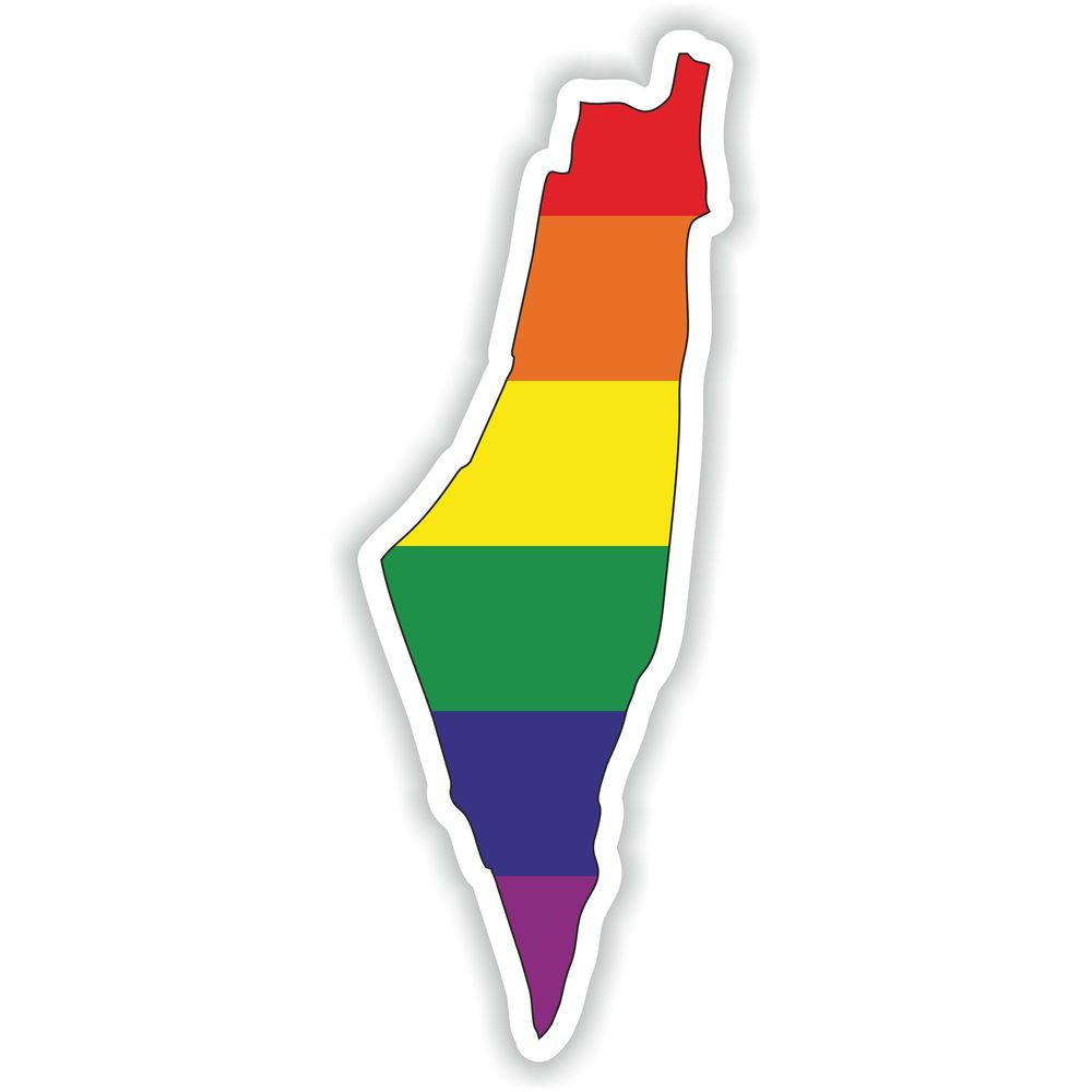 Palestine Gay Rainbow Map Flag