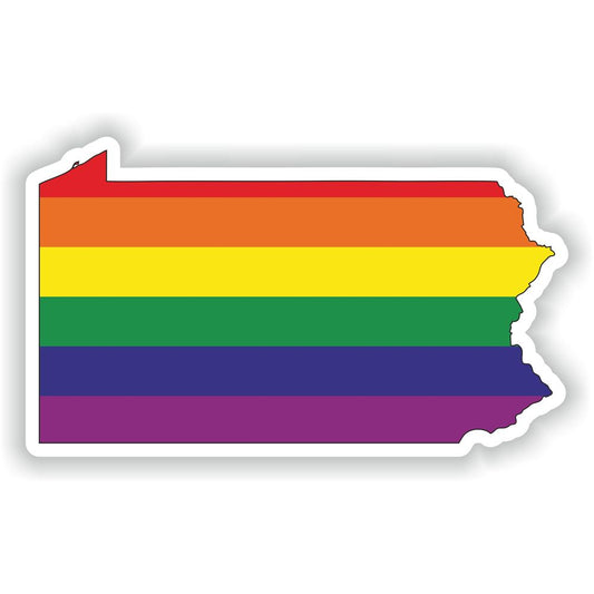 Pennsylvania Gay Rainbow Map Flag