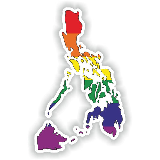 Philippines Gay Rainbow Map Flag