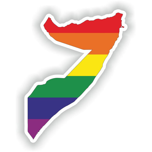 Somalia Gay Rainbow Map Flag
