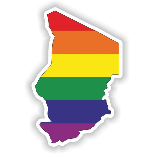 Chad Gay Rainbow Map Flag