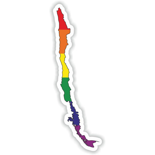 Chile Gay Rainbow Map Flag