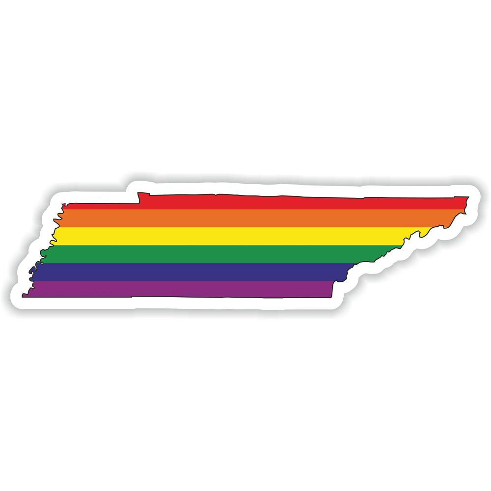 Tennessee Gay Rainbow Map Flag