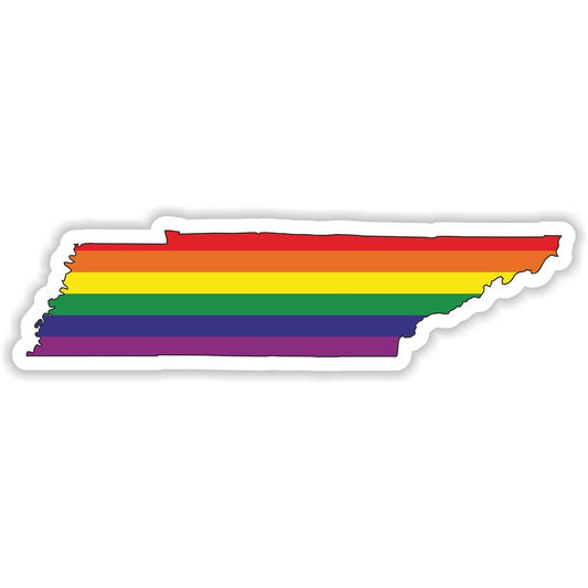 Tennessee Gay Rainbow Map Flag