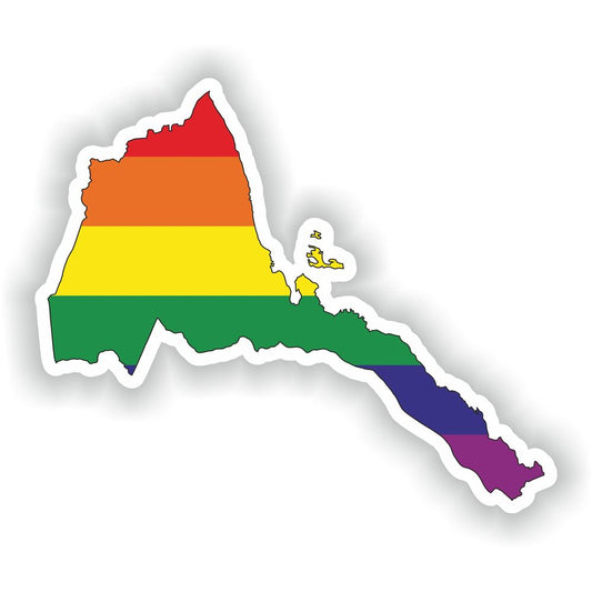 Eritrea Gay Rainbow Map Flag