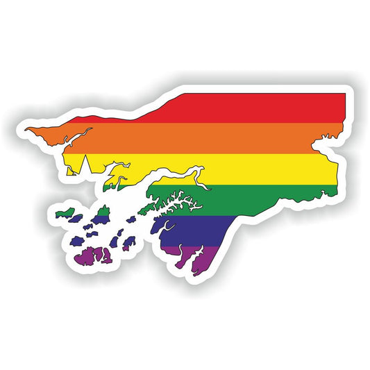 Guinea Bissau Gay Rainbow Map Flag