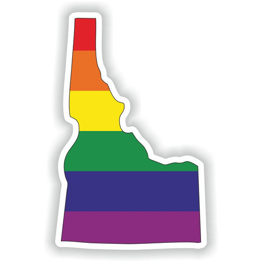 Idaho Gay Rainbow Map Flag