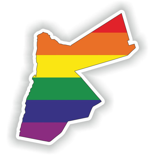 Jordan Gay Rainbow Map Flag
