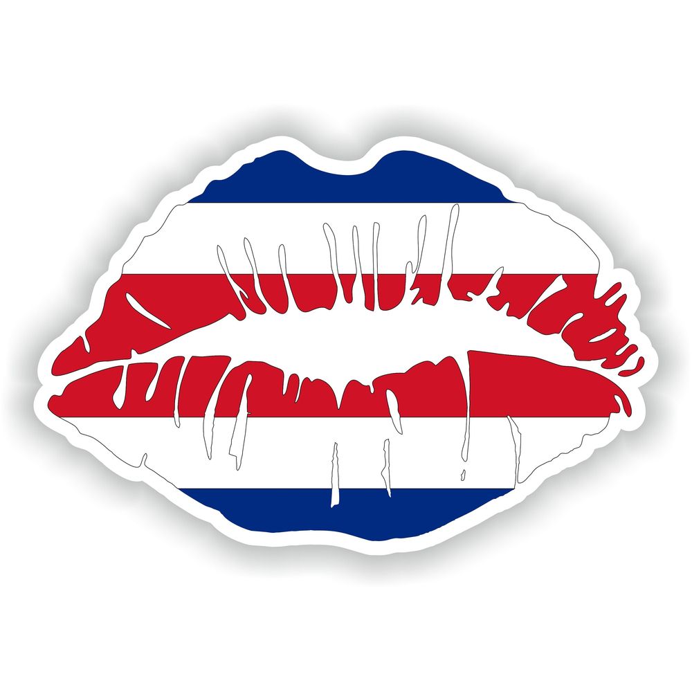 Costa Rica Lips Flag