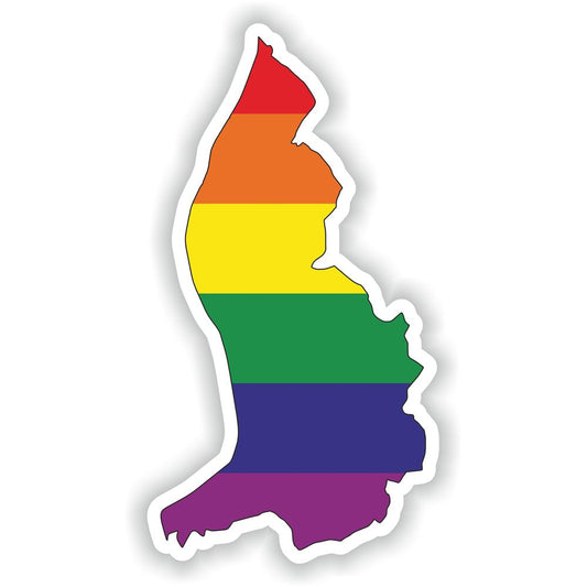 Liechtenstein Gay Rainbow Map Flag