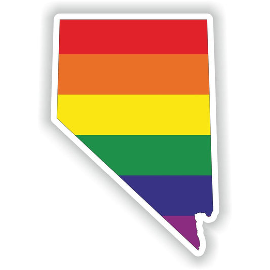 Nevada Gay Rainbow Map Flag