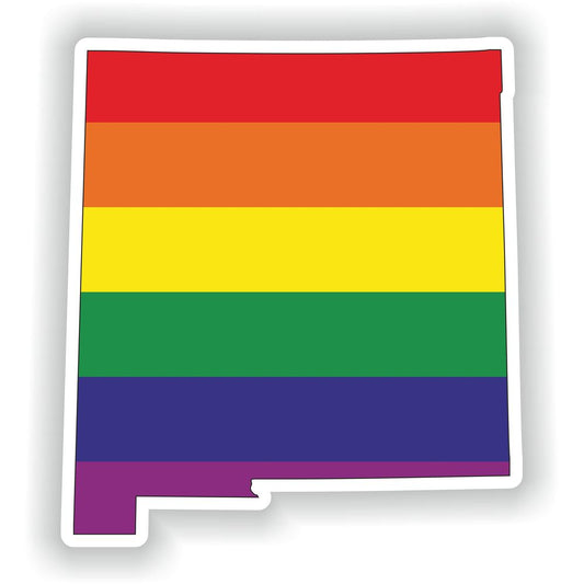 New Mexico Gay Rainbow Map Flag