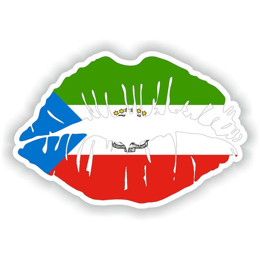 Lips Equatorial Guinea Flag