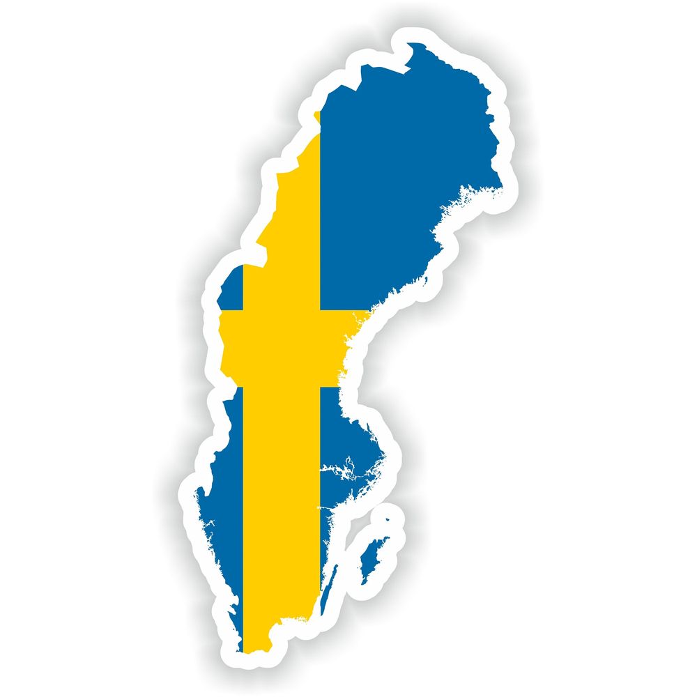 Sweden Map Flag
