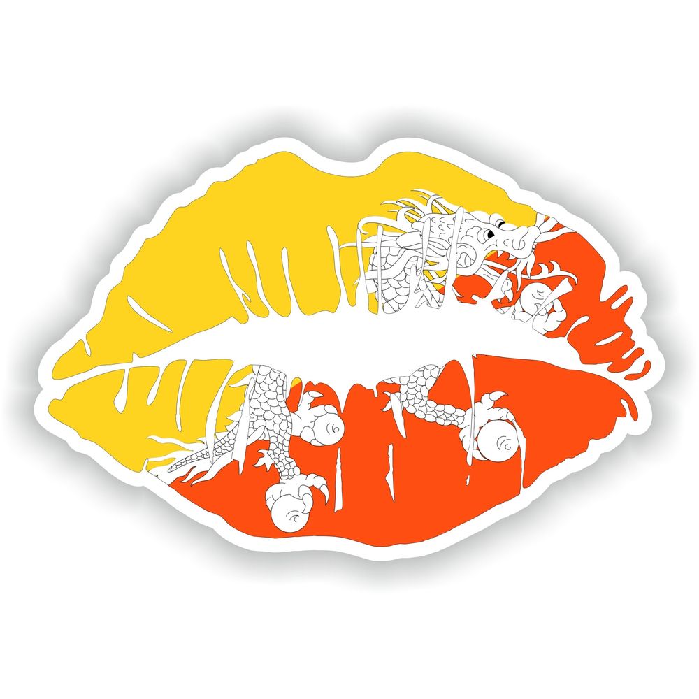 Lips Bhutan Flag