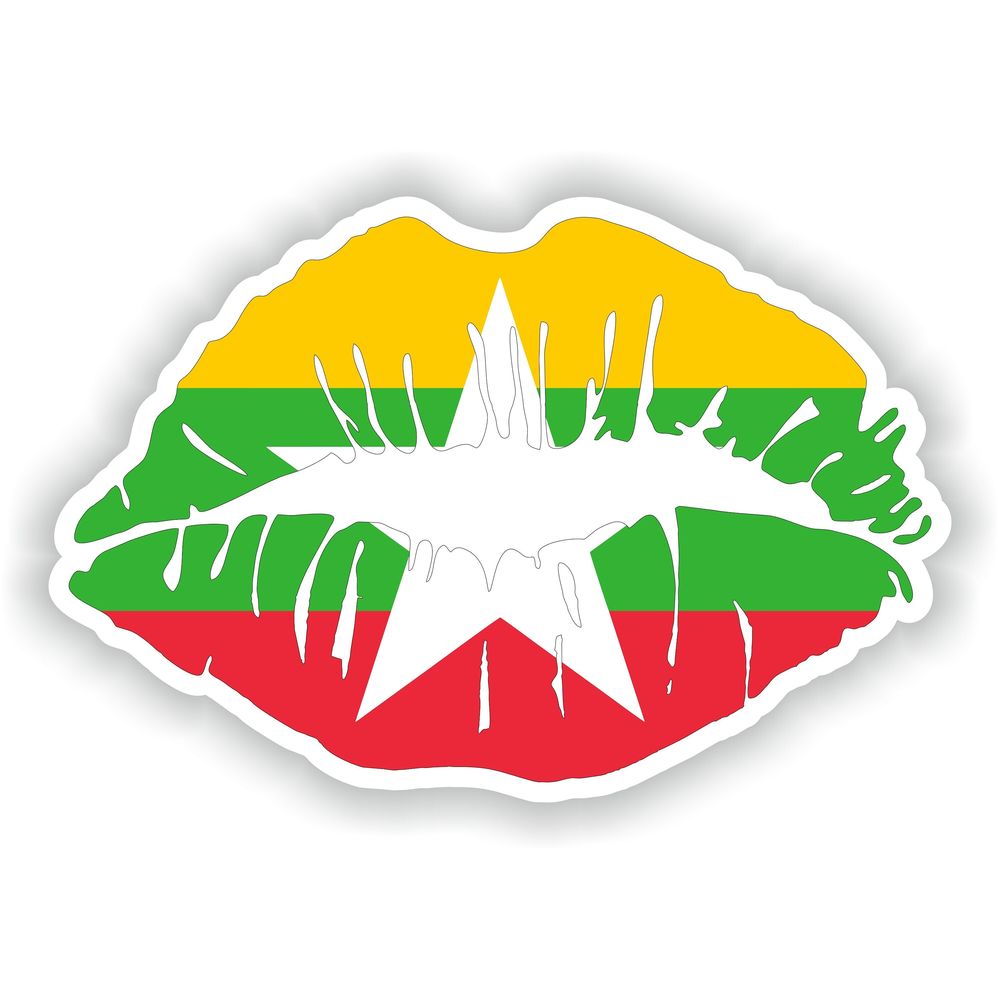 Lips Burma Myanmar Flag