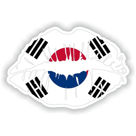 Lips South Korea Flag