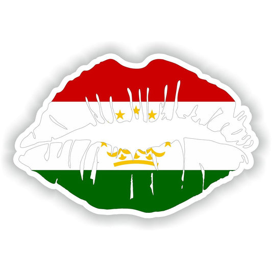 Lips Tajikistan Flag