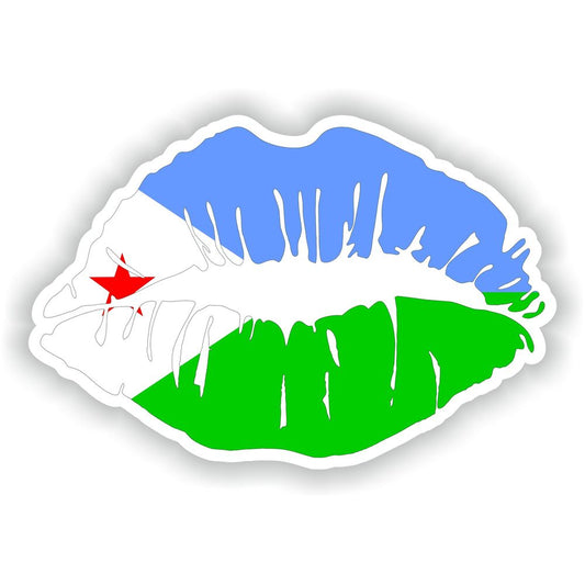Lips Djibouti Flag