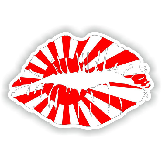 Lips Rising Japan Flag