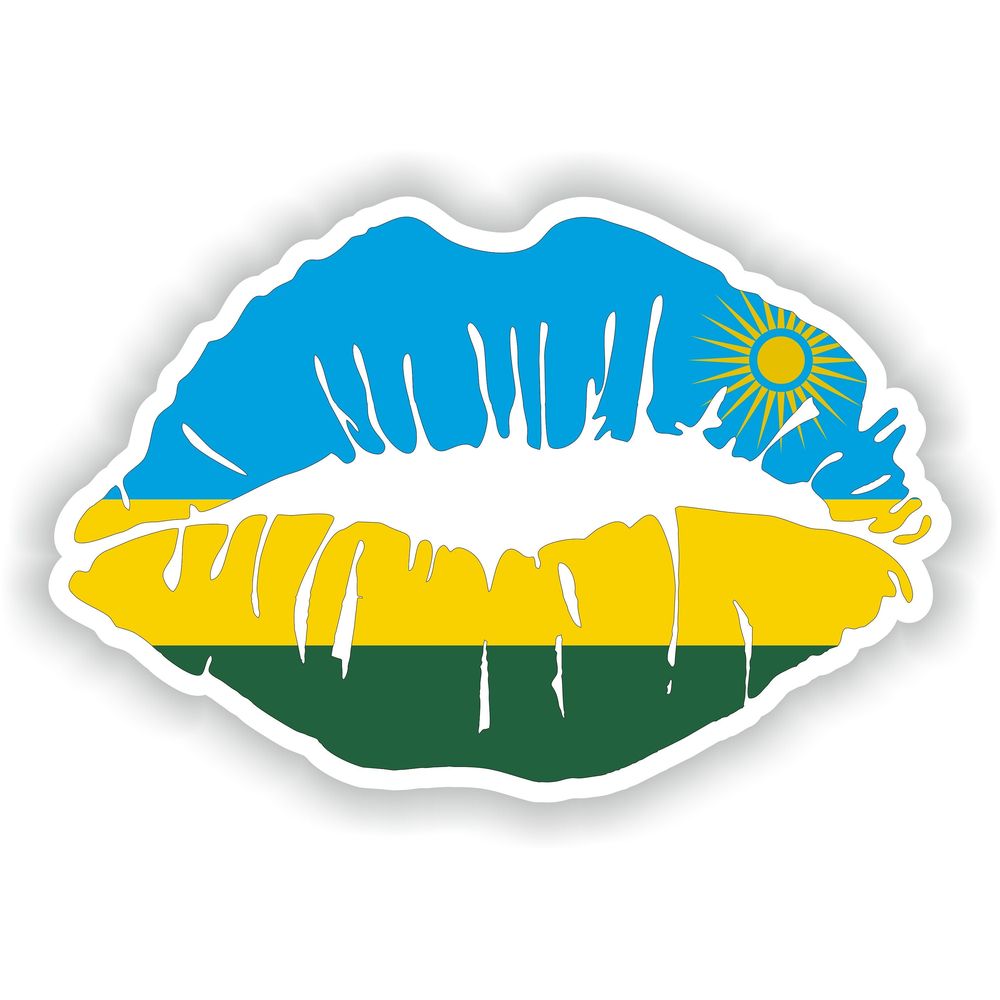 Lips Rwanda Flag
