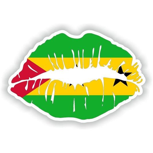 Lips Sao Tome And Principe Flag