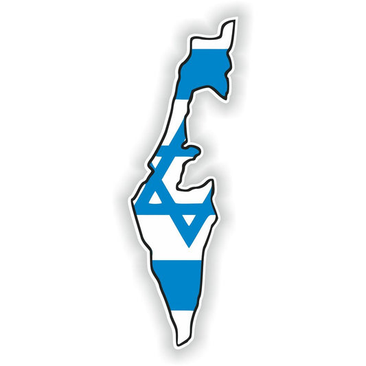 Israel Map Flag Silhouette