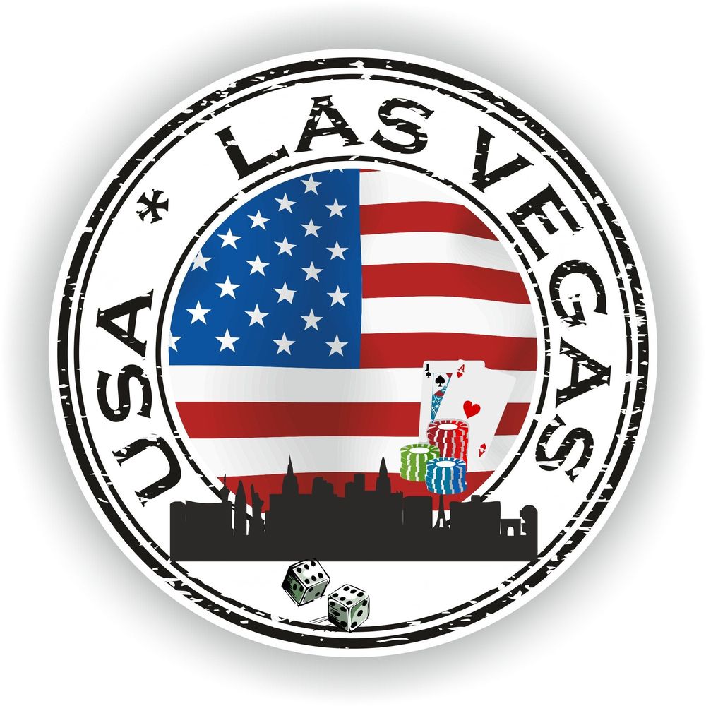 USA Las Vegas United States Seal Round Flag