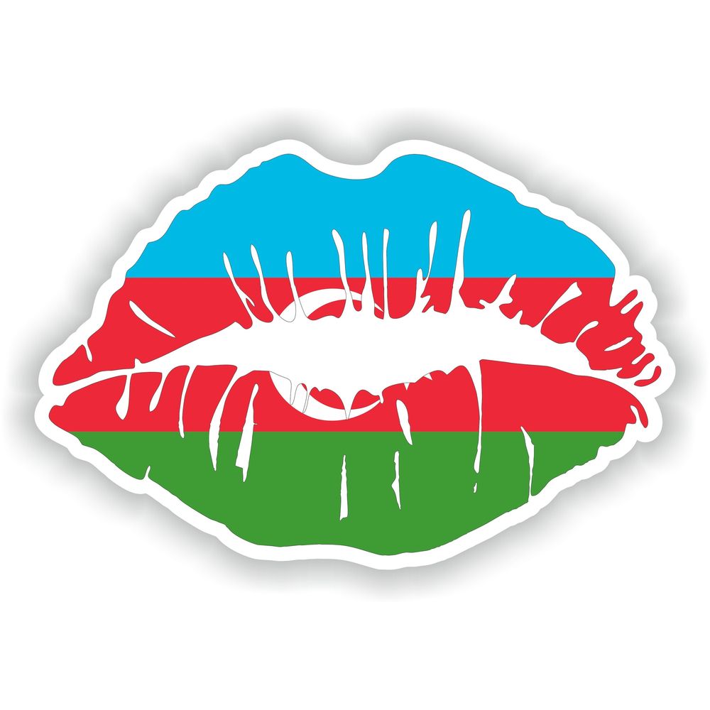 Lips Azerbaijan Flag